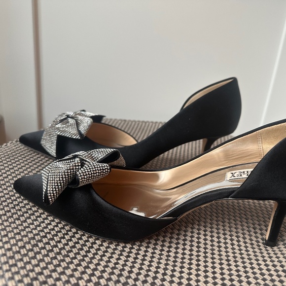 NWB Badgley Mischka black d’orsay Meilani bow heel - Picture 6 of 11